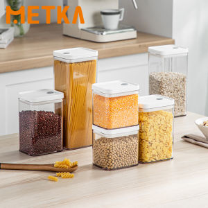 Square Airtigh Storage Container Food Storage Jar Square Seal Stackabler Plastic Transparent Organizer Set Kitchen Accessories2026