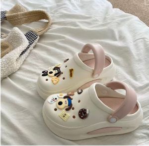 [Free Shipping] Womens summer thick-soled outdoor clogs height-increasing slimming fashionable versatile beach sandals Ins style