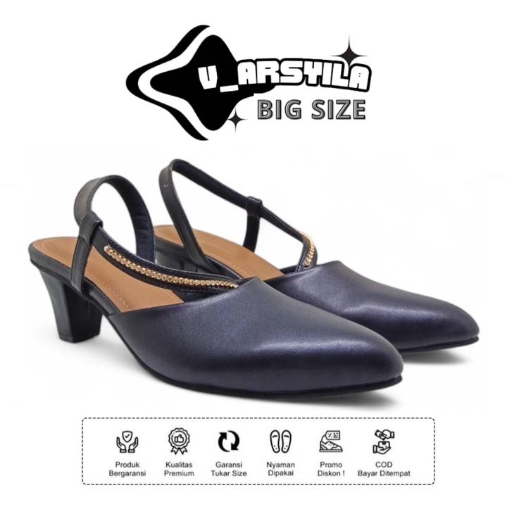 High Heels 3cm Ukuran Jumbo Besar No 40 41 42 43 44 45 Sepatu