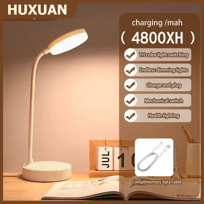❤❤❤Hot Sale HUXUAN Led Đèn Bàn 3 Mức Độ Thay Đổi Độ Sáng USB Có Thể Sạc Lại Pin Powered Cảm Ứng Di Động Bảng Ánh Sáng Bảo Vệ Mắt Cho Phòng Ngủ Đầu Giường