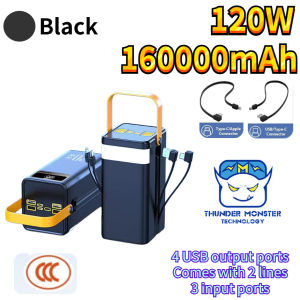 CCC 120W 1mAh Full Capacity Super Fast Charging Type C PD QC 3.0 Pack LED camping light for Android
