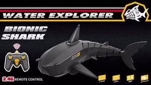 2.4กรัม RC ฉลามหุ่นยนต์ไฟฟ้าจำลองกันน้ำปลาการควบคุมระยะไกลสัตว์อ่างอาบน้ำสระว่ายน้ำเด็กวัยหัดเดิน RC สัตว์ของเล่นเด็ก