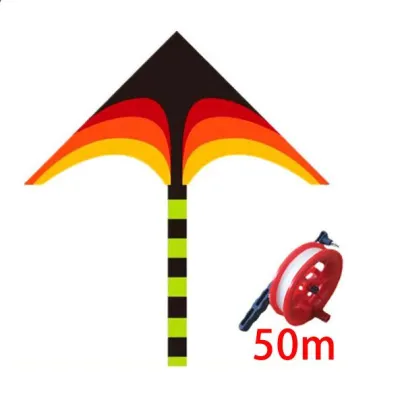 Long Tail Rainbow Kite with Kite String 100M Outdoor Beach Exercise 1.2M Huge Line Stunt Kids Kites Toys Flying Outdoor for Children Kids Adult Toy