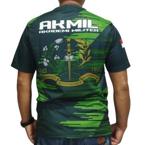 AR045- kaos Jersey Akmil loreng army tni sublim fullprint kaos uniform olahraga Lengan Pendek
