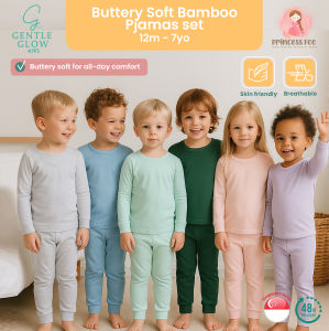 SG - Buttery Soft Bamboo Pjamas Kids Bamboo PJ set Children Pyjama Pajamas Kids Children sleepwear Long sleeve Pants