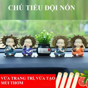 Tượng chú tiểu trang trí taplo ô tô tượng nhà sư để taplo đồ trang trí taplo ô tô
