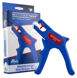 WEICON Wire Stripper No. 5 | wire stripper adjustable 0.2 - 6.0 mm² (24-10 AWG) | Wire stripping pliers with side cutter up to 2.0 mm | stripping of round cables |TÜV | blue|red | 100% Made in Germany