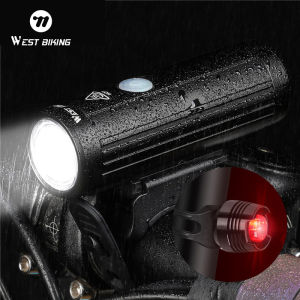 WEST BIKING 350 Lumen LED Bike Light Rechargeable Waterproof Bicycle Headlight MTB Flashlight For Bike