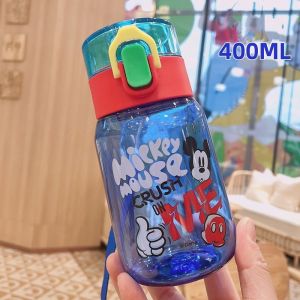 ขวดน้ำเด็กไปโรงเรียน กระติกน้ำพกพาน่ารักๆ 350ml/500ml Tritan Disney Elsa กระบอกน้ำรุ่นยกดื่ม สำหรับเด็กโต