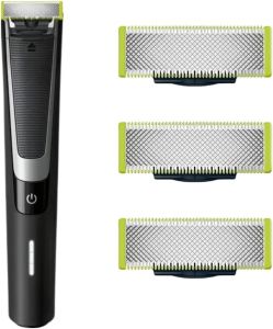 Bộ 3 lưỡi dao thay thế cho OneBlade – Lưỡi dao bằng thép không gỉ tương thích với máy cắt tỉa và cạo râu điện OneBlade