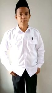 baju dinas pria lengan panjang/Seragam Pns Pria Putih/ Baju Kerja Atasan Pdh Pns Putih/Baju Satpam/Hem Putih Pendek