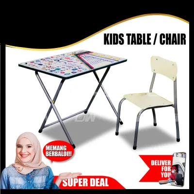Kids Table & Chair Set / Children Table / Study Table / ABC Table / Meals Table / Playtime Table Pre Order 1 Week L600MM X D440MM X H480MM