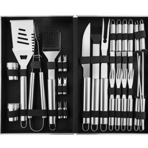 BBQ tool set Aluminum box Stainless steel BBQ grill set BBQ combination tool household skewer combination
