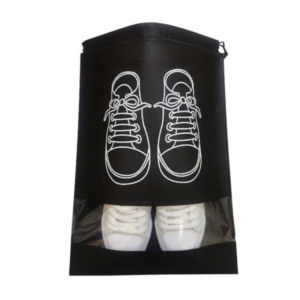 SG Local-Non-woven Shoes Bag Portable Tote Drawstring Bag For Shoes Waterproof Dustproof Travel Bag