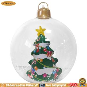 [Chinatera Brand Store]Christmas Inflatable Lighted Decor Ball Large PVC Ornament for Holiday Events and Home Decor