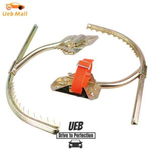 [UEB Mall] Non-Slip Pole Climbing Gear with Safety Harness Electric Utility Pole Climbing Set Adjustable Shoe Strap for Picking Fruit Coconut Work