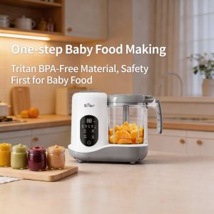 Bear Baby Food Maker  One-Touch Steam & Blend Auto Cooker 400ml  Ideal for Infant Puree & Toddler Meals