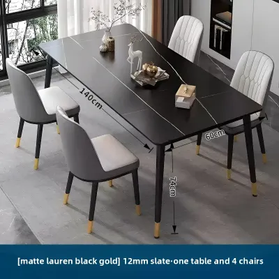 SiamHome Nordic Style Dining Table Set 1 Table+4 Butterfly Chair Living Room Restaurant Sets Furniture Meja Makan 餐桌套装
