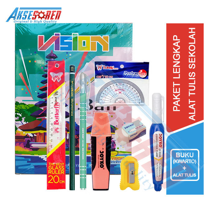 Paket Alat Tulis Sekolah Anak [ TK / SD / SMP / SMA ] / 1 Set Alat Tulis  Sekolah / Perlengkapan Alat