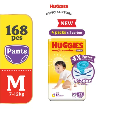 Huggies Magic Comfort Pants M42/L36/XL32/XXL31 (4 Packs)