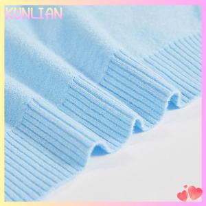 [KUNLIAN] ผ้าคลุมไหล่ถักแฟชั่นสำหรับผู้หญิงผ้าพันคอคาร์ดิแกนบางผูกไหล่สีทึบ