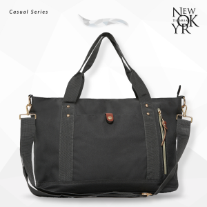 Eloria New York Tas Tote Bag Selempang Wanita Traveling Eloria Casual - Black Smoke Grey