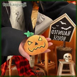 tuokaiguoji Cute Cartoon Halloween Small Pumpkin Plush Keychain Bag Pendant Keyring Lovely Decoration Accessories Festival Gift