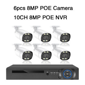 OVERSCAM 8MP 4K POE Security Camera System|FULL COLOUR NIGHT VISION + WATERPROOF IP SURVEILLANCE KIT|10CH NVR KIT|Plug & Play|Mobile Phone Remote|Home Shop CCTV Kit