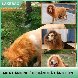 【LAKEBAO】 Dễ Thương Pet Dog Cosplay Quần Áo Lion Mane Cho Chó Trang Phục Thực Tế Sư Tử Tóc Giả Cho Trung Bình Để Lớn Chó Với Tai Pet Phụ Kiện