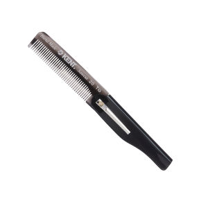 Kent Brushes A20TG Graphite Edition - Handmade Folding Pocket Comb With Clip For Men