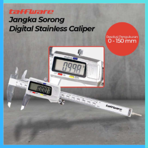 COD Taffware Jangka Sorong Kaliper Sigmat Digital Stainless Steel 150mm  YXB / jangka sorong dikital krisbow tekiro manual 0 02 insize analog asli tricle brand / jangka sorong 1 set lengkap mitutoyo terbaik besi baja besar bison jumbo bulat caliper clip