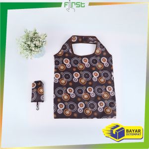 FH-T47 Tas Belanja Lipat Karakter Shopping Bag Reusable Bag Serbaguna / Kantong Belanja Ramah Lingkungan Souvenir Tas Lipat
