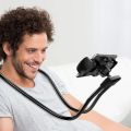 Lazy Neck Phone Holder / Holder Handphone Leher / Holder HP Lazy Hanging Neck cell stand Meja Mobil / Lazy Pod HP Holder / Pegangan HP Kuat Flexible. 