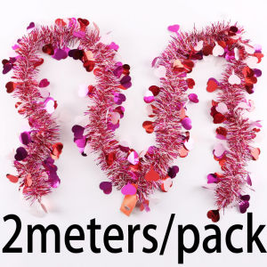(2Meters/roll)Size 2.6-11.3Cm Valentines Day Color Strip Love Flower Woolen Strip Romantic Holiday Decoration Design