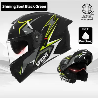 AXK909 Motorcycle Helmet Modular Helmet Dual Lens Mens and Womens Helmet
