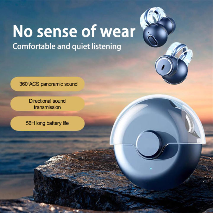 Gaqqee Wireless Open Ear Headphones Clip On Bluetooth Earbuds for ...