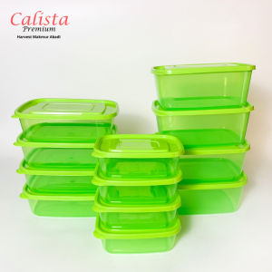 CALISTA FURANO PREMIUM 12PCS FOOD CONTAINER FOOD PREPARATION FOOD STORAGE SET TEMPAT WADAH PENYIMPANAN MAKANAN TEMPAT BUMBU DAPUR SET LUNCH BOX FOOD CONTAINER SET TOPLES KULKAS SET STORAGE BOX