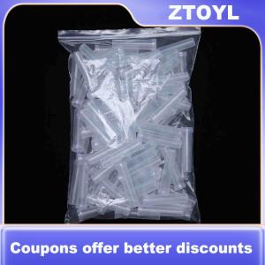 【ZTOYL】 Plastic Flower Water Tubes Leak Resistant Silicone Caps Reusable Transparent Vials for Fresh Floral Displays Wedding Crafts