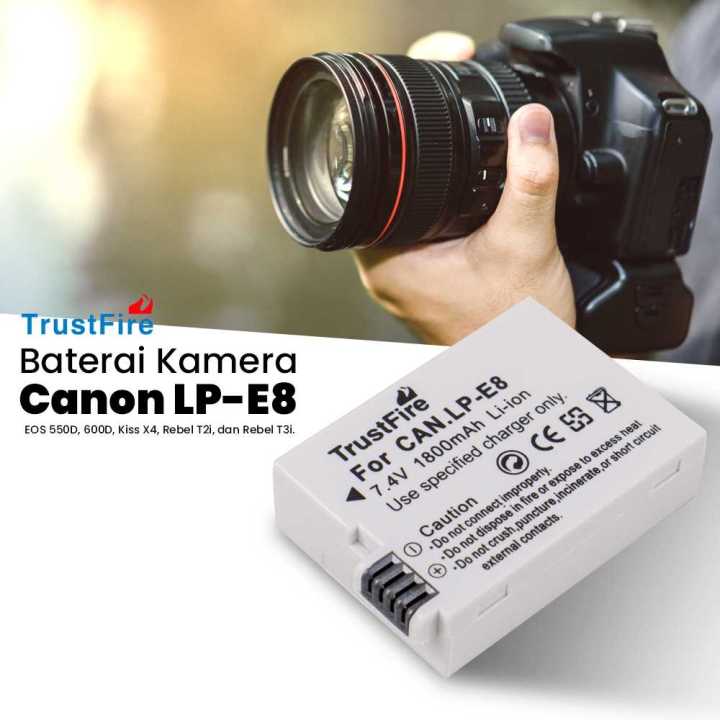 Baterai Battery LP-E8 1800 mAh for Camera Kamera Canon EOS 550D