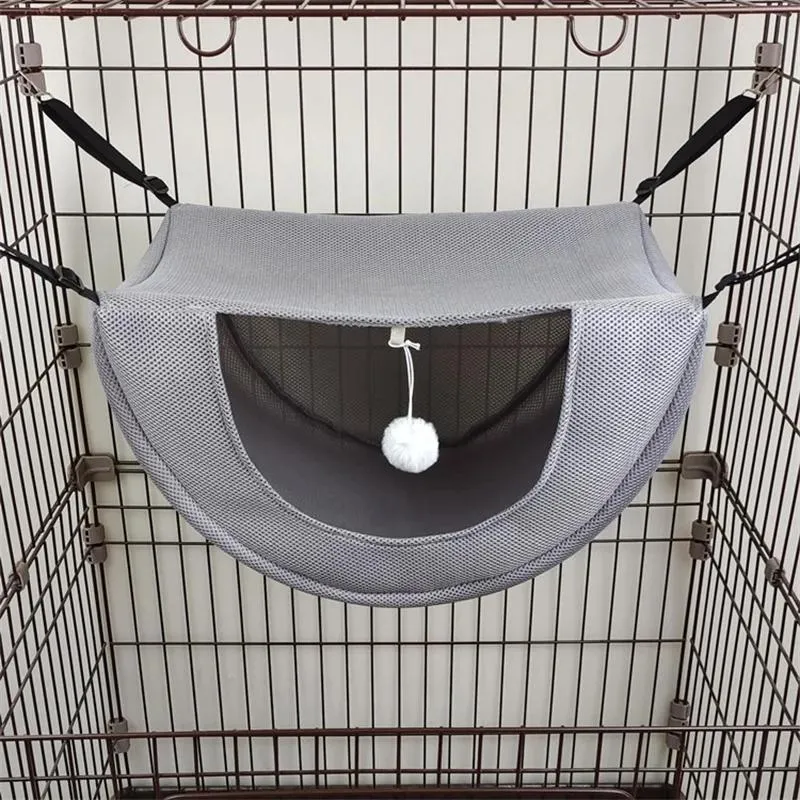 Cat Hammock Pet Cage Hanging Bed Breathable Mesh Cozy Kitten