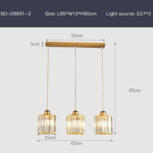 3 Warna Led Lampu Gantung Kristal Nordic Mewah Bulat Chandelier Lampu Ruang Tamu Lampu Dapur Lampu Kamar Tidur Lampu Kamar