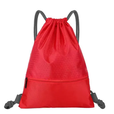BLACKON Chống thấm nước Túi dây rút thể dục Màu sắc đồng nhất Dung lượng lớn Ba lô có dây rút Ba lô Nhẹ Túi có dây rút Thể thao