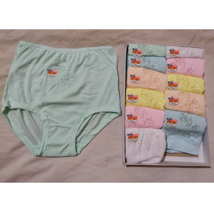 1 Box of 12 Girl Kids SOEN Flower Design Design Underwear
