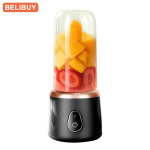 Multifunction 1 Cups Portable Fruit Juicer Blender 6 Blade Juice Mixer Mini Ice Blender USB Charging Wireless Juice Extractor