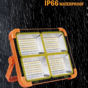 Portable LED Work Lamp 1000w Solar Working Light IP66 Waterproof Floor Light Spotlight Lampu Camping