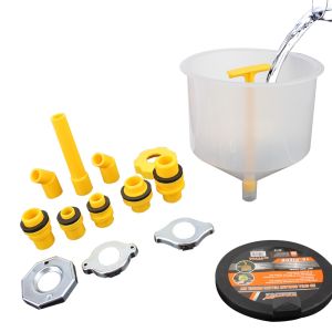 [READY STOCK] Universal Vehicles Spill Proof Coolant Filling Kit Plastic Filling Funnel Spout Pour Oil Tool 15Pcs/Set