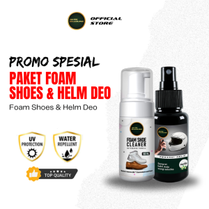Auto Dazzling Paket Pembersih Sepatu Foam Shoes Cleaner dengan Helm Deo Penghilang Bau Apek