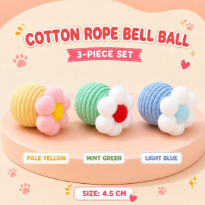3PCS/6PCS Interactive Cat Toy with Flower Bells Safe Play and Boredom Relief Pet Toy Cute Ball
