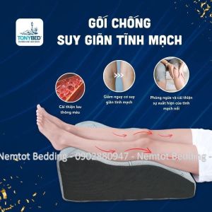🏳️🌈Gối Chống Giãn Tĩnh Mạch🏳️🌈 Gối Kê Gác Chân Chống Dãn Tĩnh Mạch Thương Hiệu Tonybed Cao Cấp Chính Hãng Giá Tốt_HCM