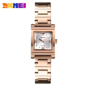 SKMEI Women Fashion Watch Ladys Luruxy Quartz Wristwatch  Stainless Steel Strap 5 Colors 30m Waterproof 1388